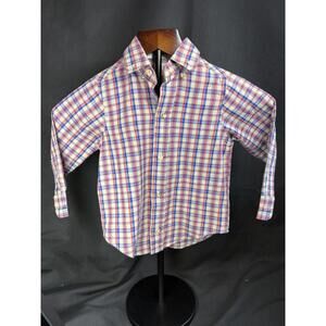 Vintage‎ J.G. Hook Shirt Boys 4 Plaid Button Down Long Sleeve Made USA 90s